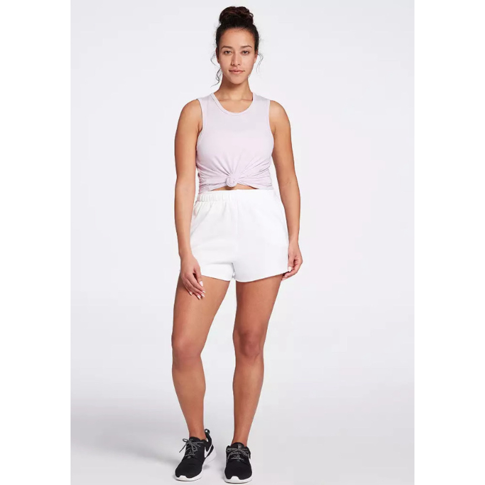 DSG Women's‎ Boyfriend Fleece Shorts Large Off White Cream Color
